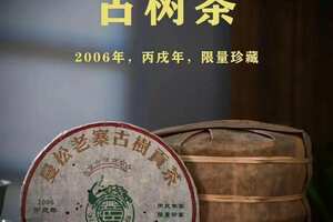 2006年曼松老寨古树贡茶357克／片，春茶一口料，