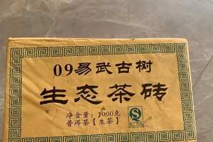 2009年易武古树生态茶砖1000克/片，茶气足，