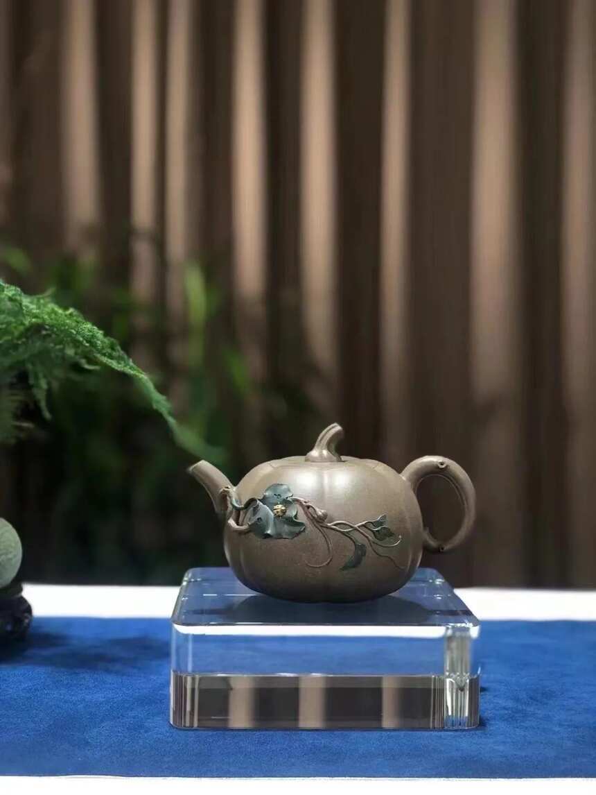 「全手瓜蔓」实力派高工·范萍作品 原矿青段泥，450cc