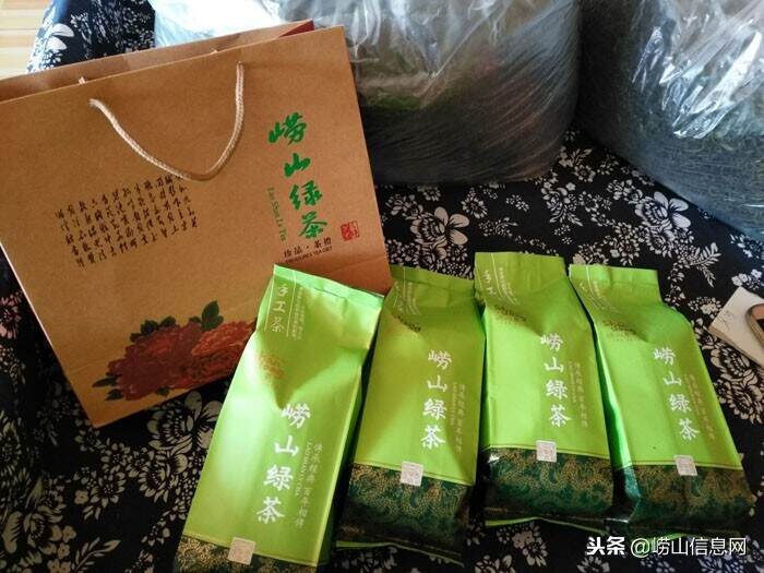 崂山王哥庄茶农茶园里的崂山绿茶