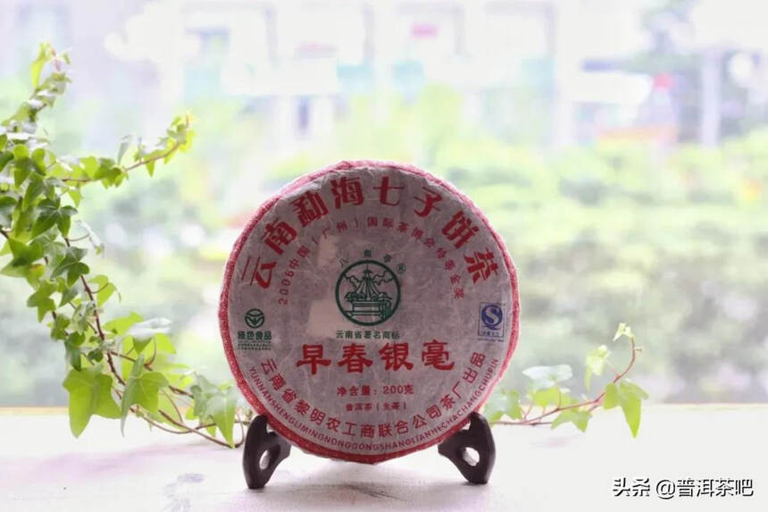 「十四年昆明仓」2007年•黎明茶厂•早春银毫普洱茶生茶