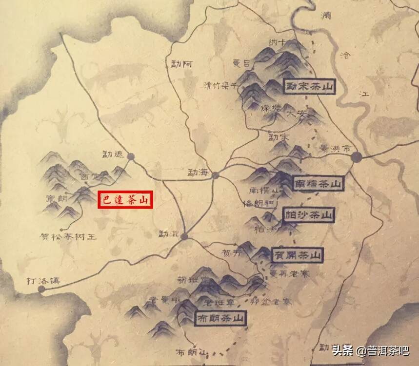 巴达山野山古树和人工栽培古树的代表茶山