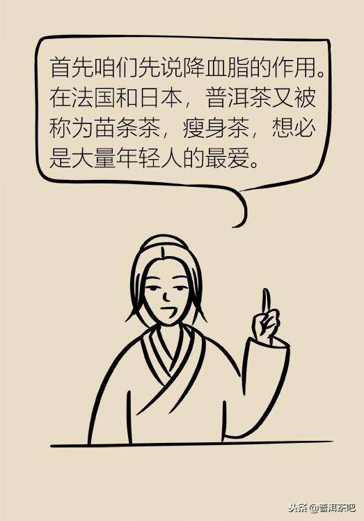 漫画普洱茶的功效