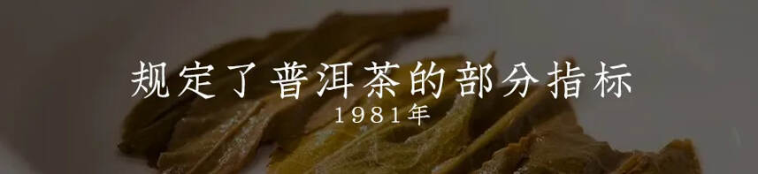 普洱茶大事件编年史