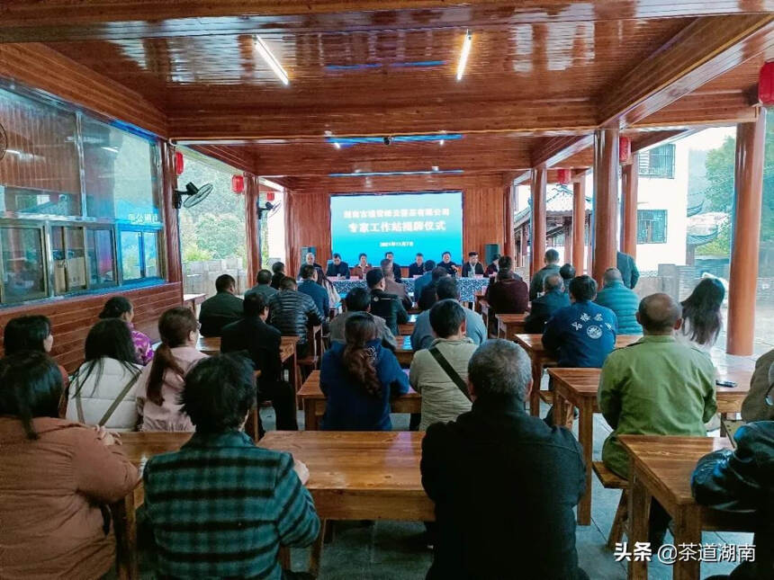 湖南省茶研所专家工作站在湖南古楼雪峰云雾茶有限公司揭牌