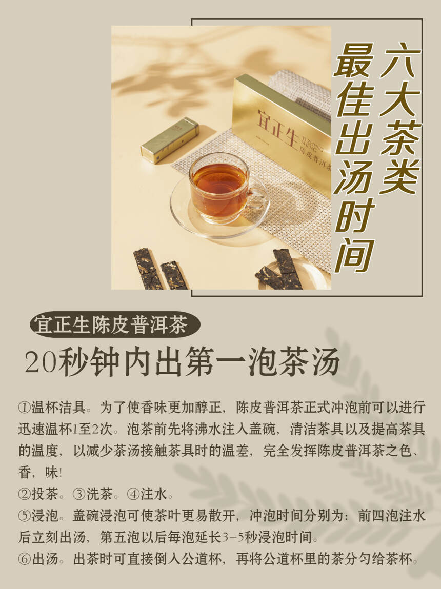 6大茶类最佳出汤时间！收藏版