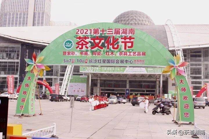 省茶业战略专家曹文成一行参观2021第十三届湖南茶文化节