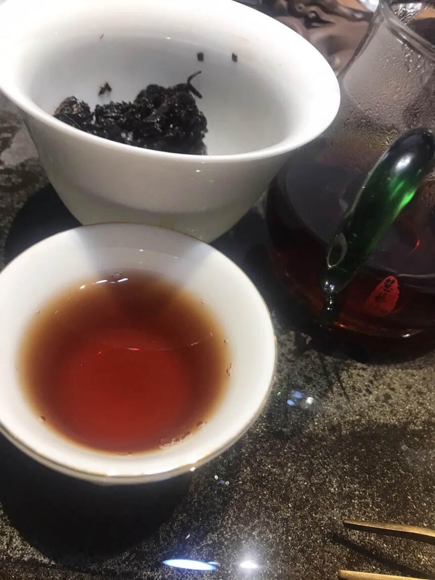 #普洱茶# 06年华联熟茶砖甲级250克，早期油纸砖