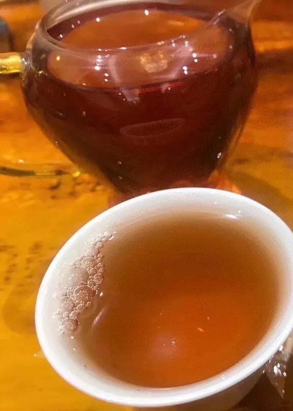 #普洱茶# 95年绿印7542，梅子香。