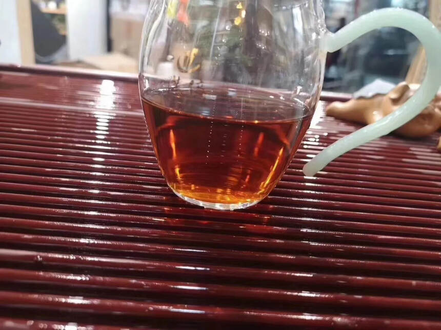 #普洱茶# 97年水蓝印青饼，干仓，老茶。