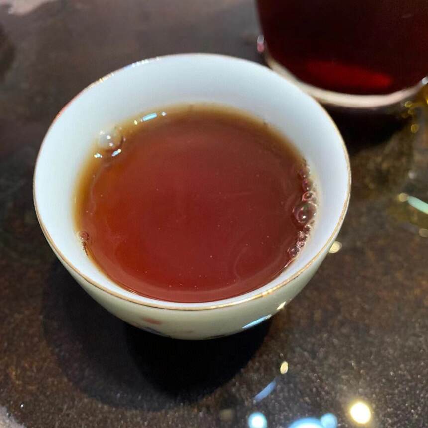 #普洱茶# 01年昔归珍珠茶头，含茶果，甜度高稠度好