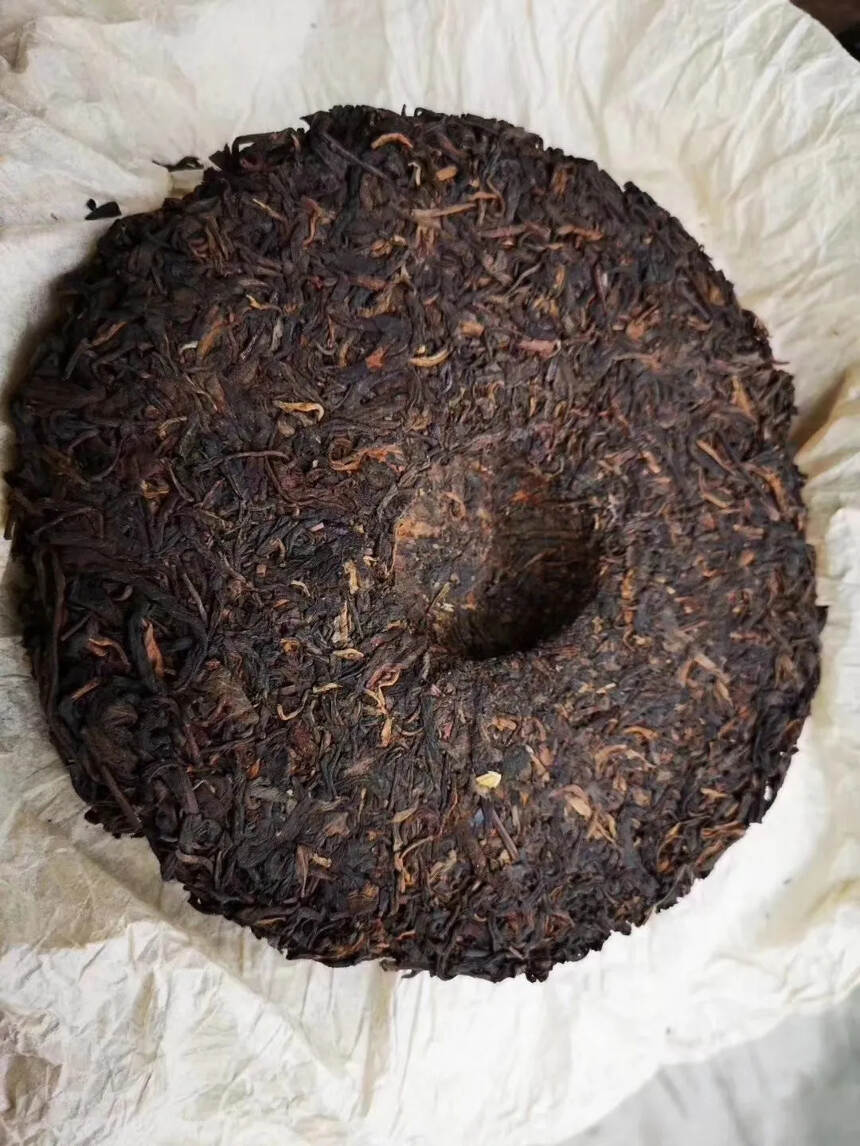 #普洱茶# 97年水蓝印青饼，干仓，老茶。