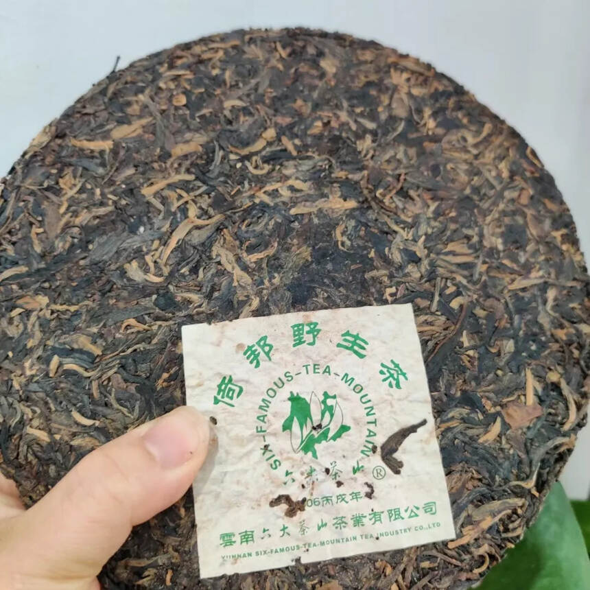 2006年六大茶山倚邦野生茶典藏品，经时间陈化，包装