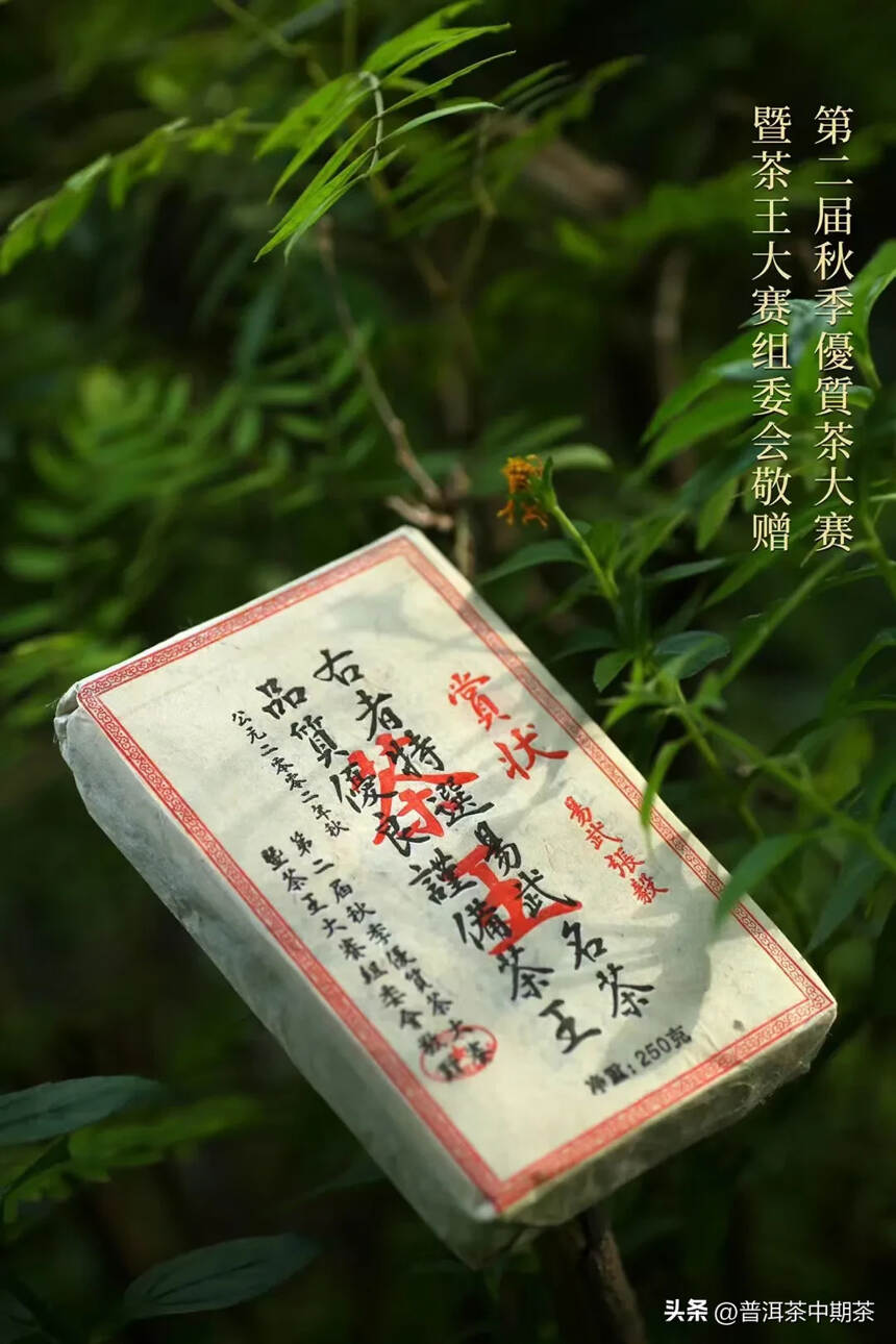 2002年易武茶王张毅
【赏状茶王】250克/砖、1