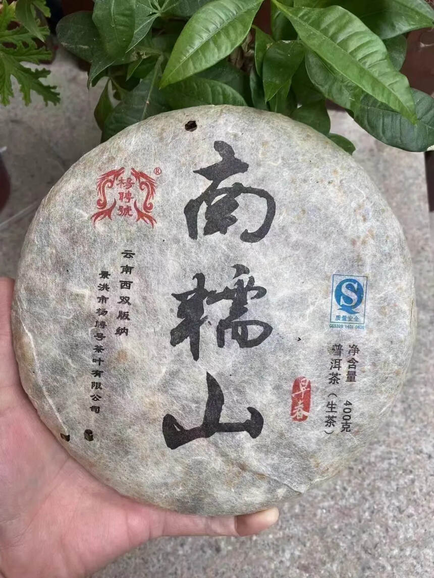 2009年南糯山早春饼；普洱茶生茶400克/片；
里