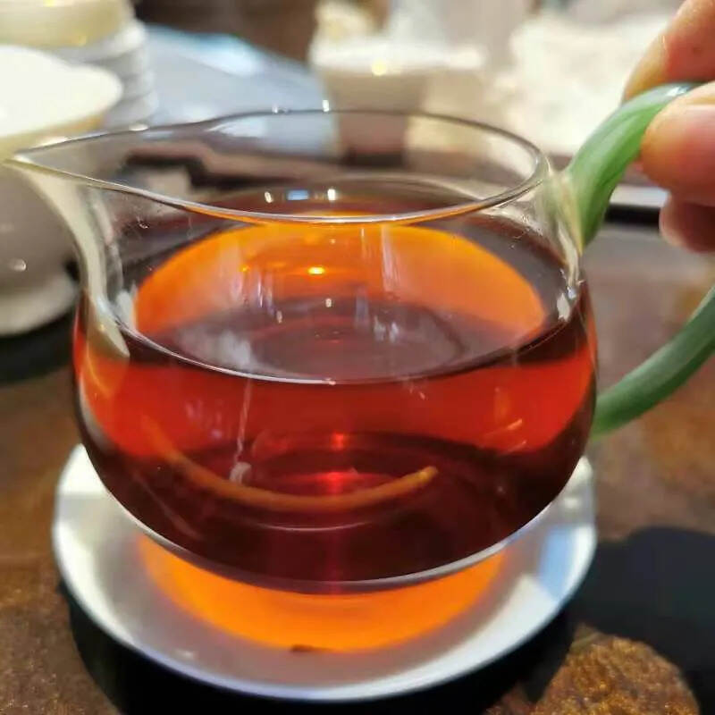 98年小黄印熟茶，干仓老茶。陈香甜水。#茶# #茶文