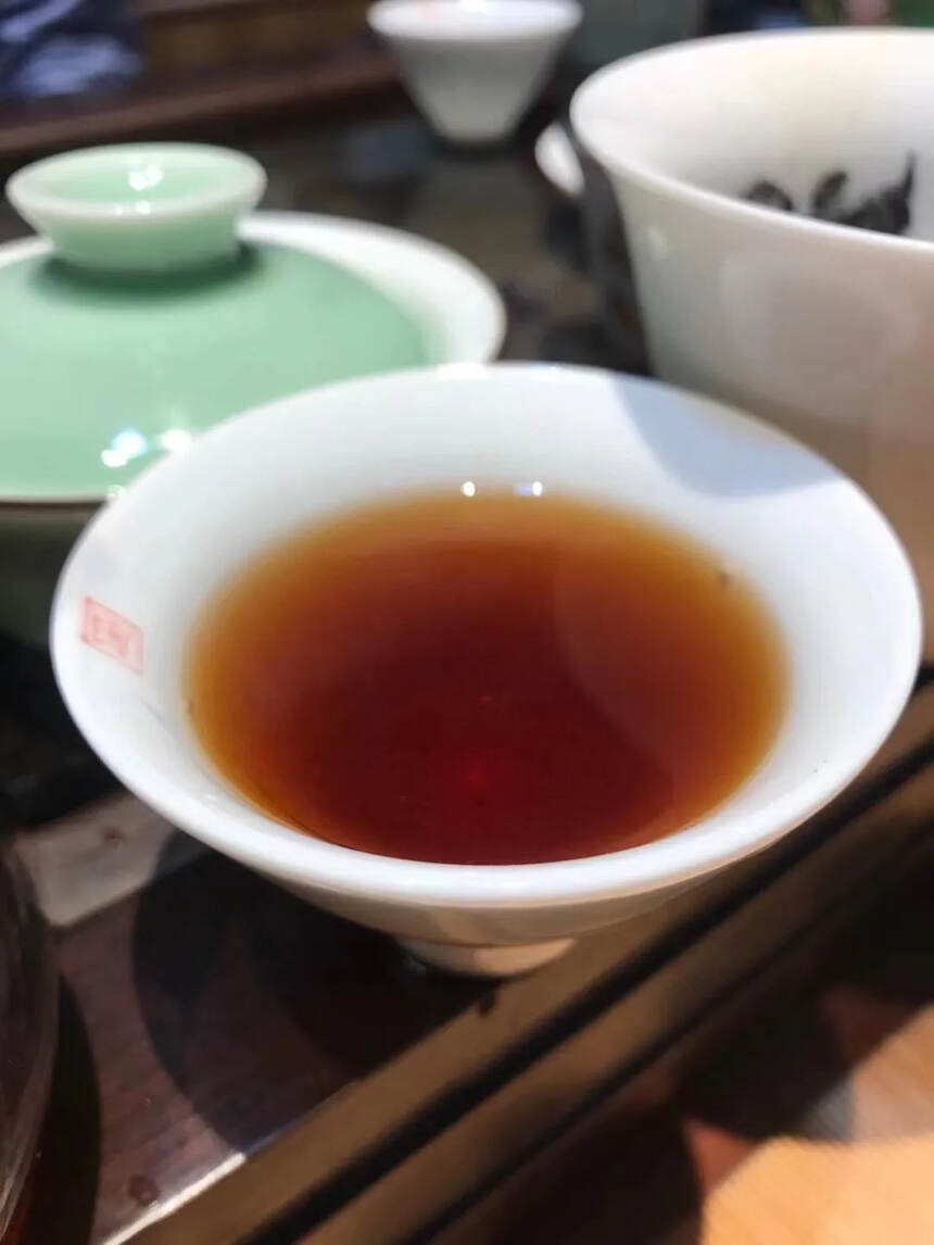 #普洱茶# 80年代无纸老熟茶357克咖啡印#茶生活