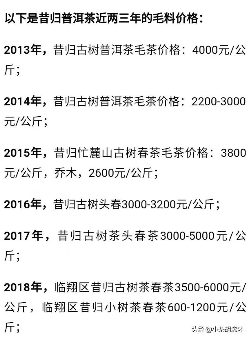 有临沧四小龙之称的昔归，这几年昔归春茶古树料炒的不可