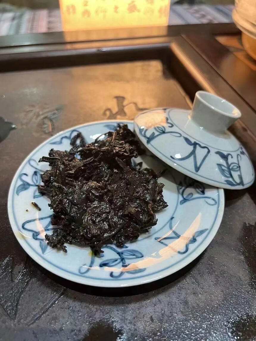 #普洱茶# 95年中茶小黄印黄丝带熟茶，醇厚甘甜，陈