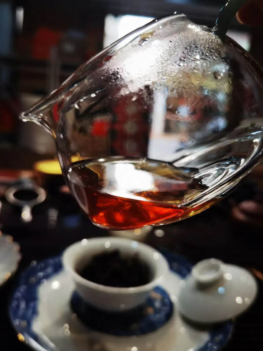 80年代双花正德号老生茶，易武纯料茶，汤色酒红#广州