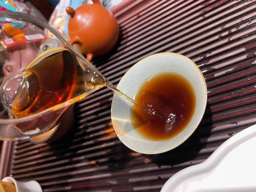 2021年福海茶厂熟茶，采用7年老陈料，汤感醇厚甜润