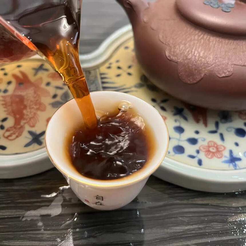 2019年老挝边境高杆茶发酵熟茶。#普洱茶# #茶生