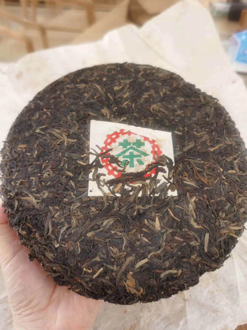 #普洱茶# 2002年中茶绿印·布朗山。