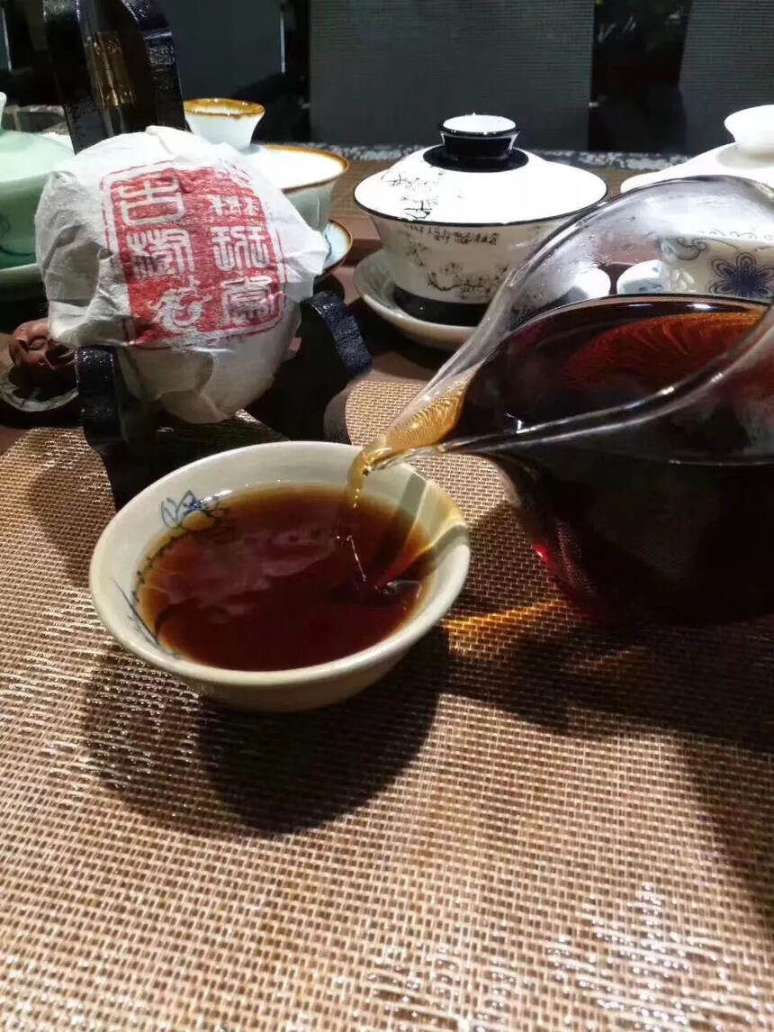 95年班章老树沱茶 干仓老熟沱 转化的非常好 。#普