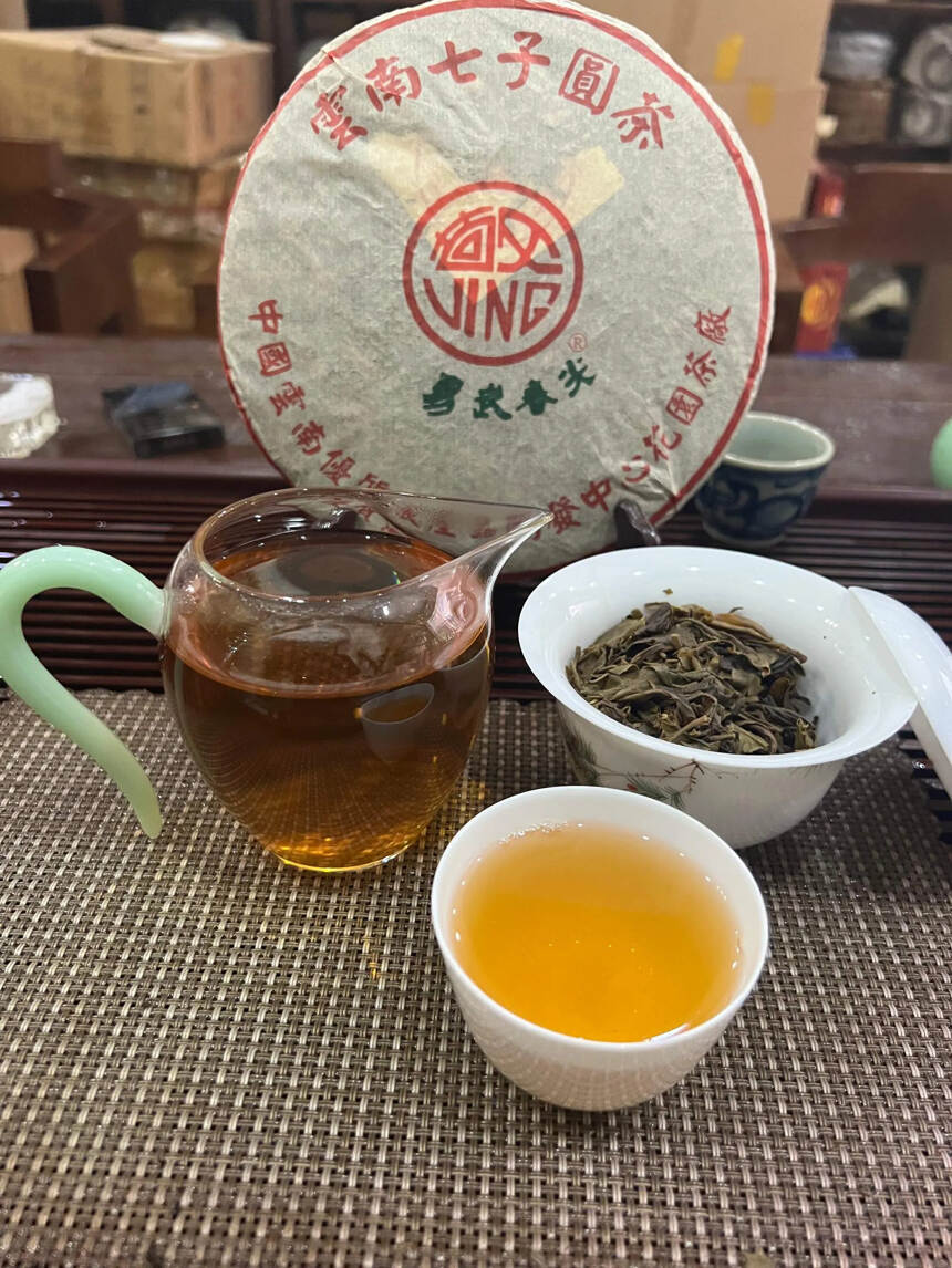 99年花园茶厂易武春尖，老生茶纯干仓，蜜香回甘#茶生