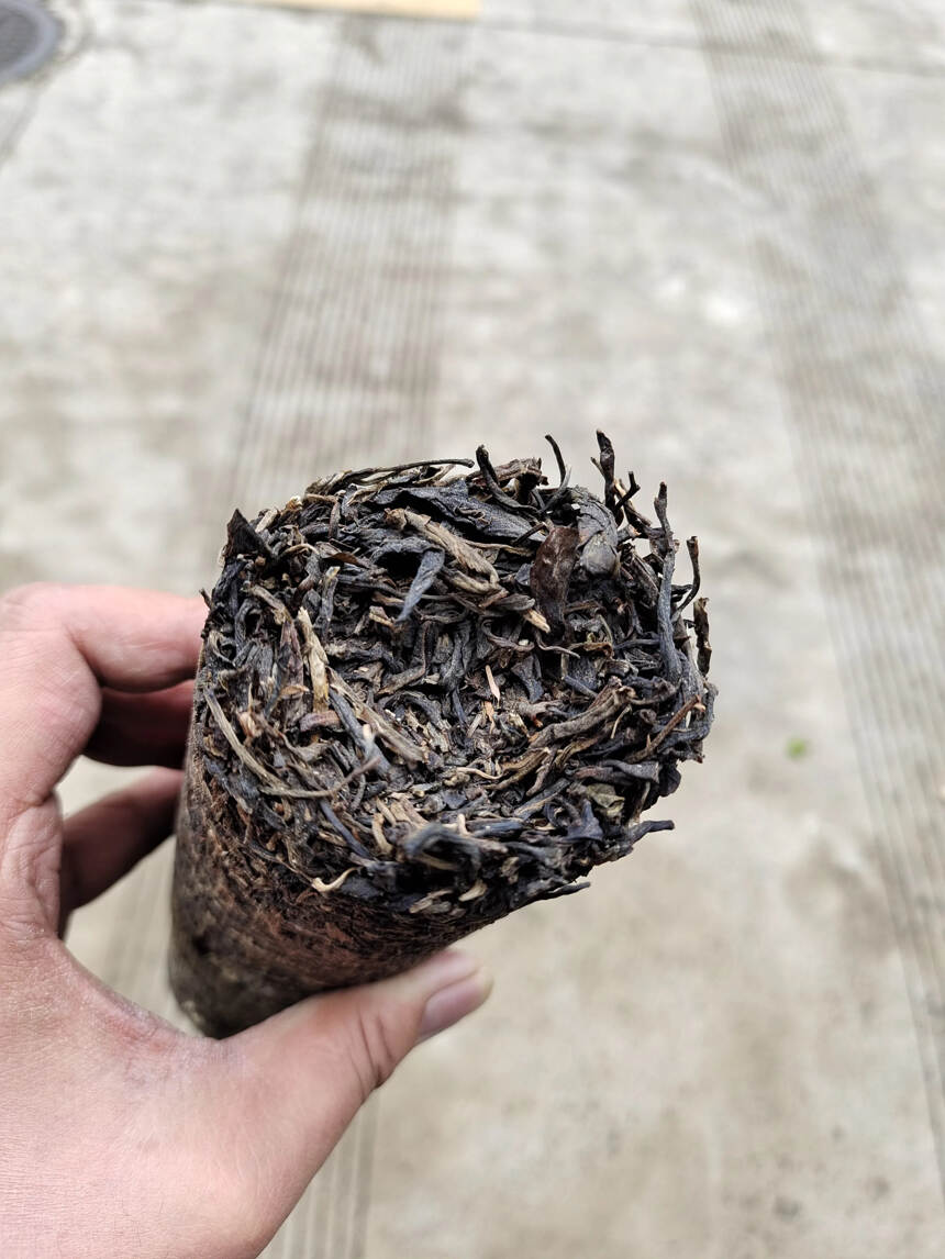 09布朗古树500克竹筒茶14年的昆明干仓转化汤色金