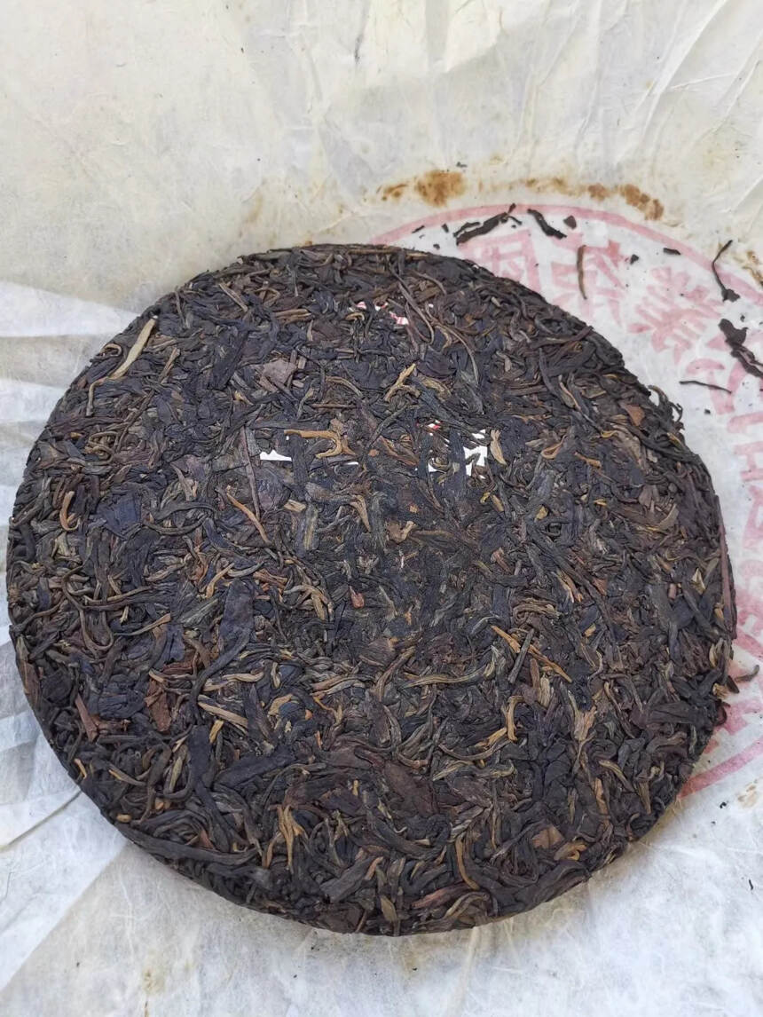 2000年大口中大黄印生茶干仓存储出茶香，称得上生普