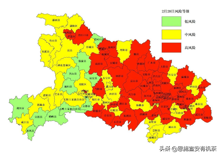 湖北发布个县(市、区)疫情风险等级｜宣恩县为低风险区