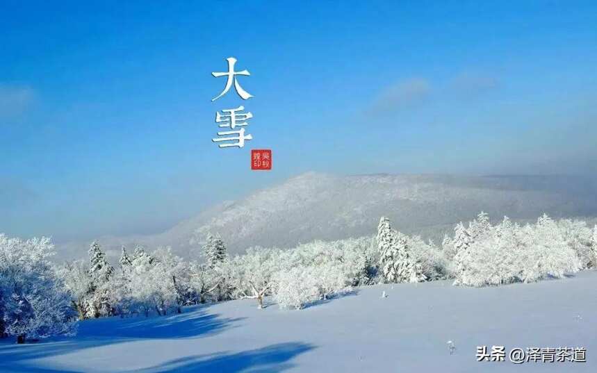 大雪 ▏饮茶补一冬，来年无病痛